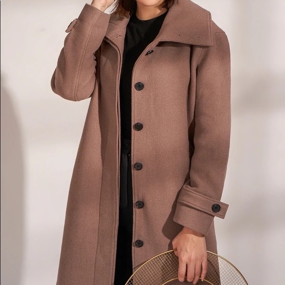 Zavi Pecan Wool Coat - Picture 4 of 5